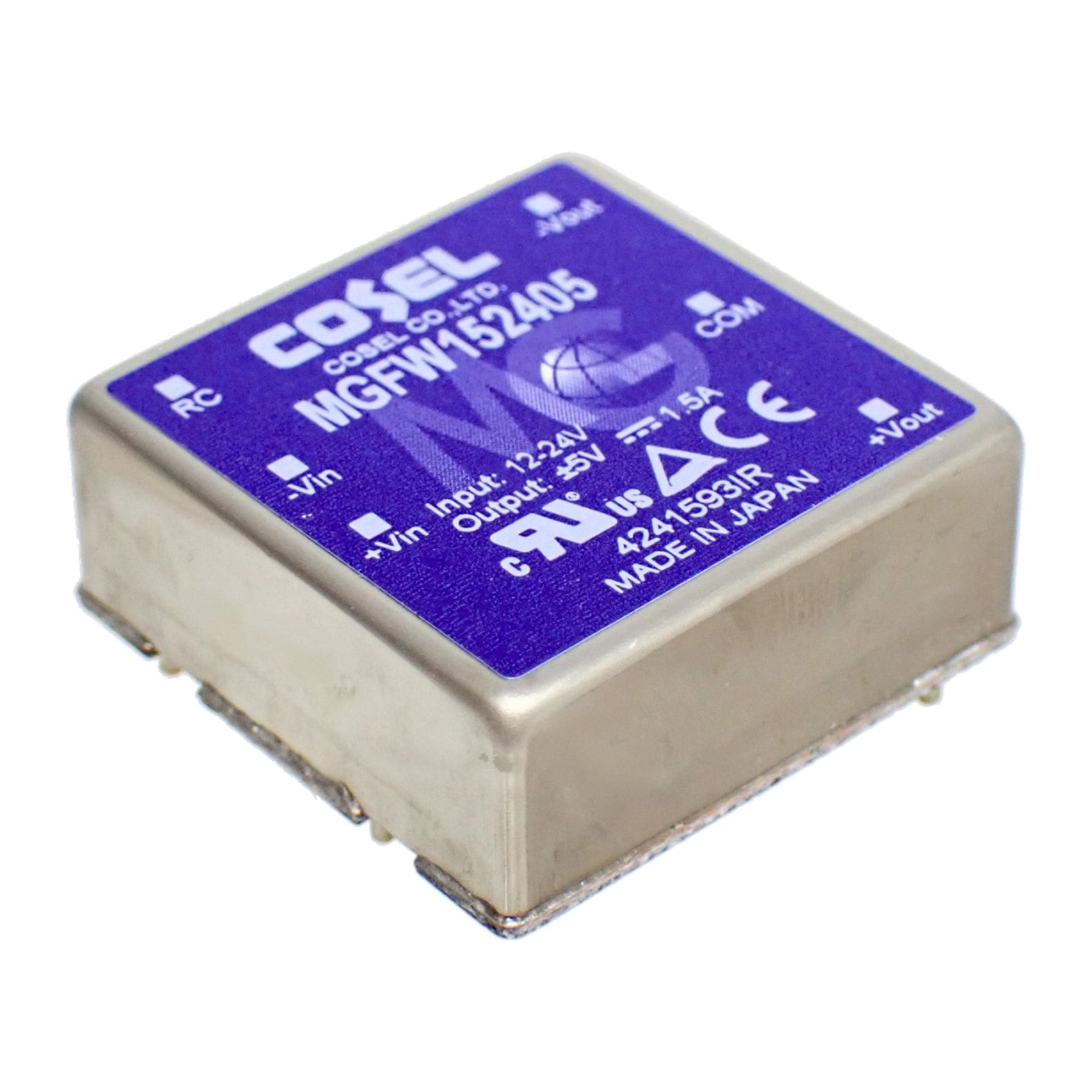 COSEL 絶縁型 DC / DCコンバータ15W 入力24V/出力± 5V 1.5A MGFW152405