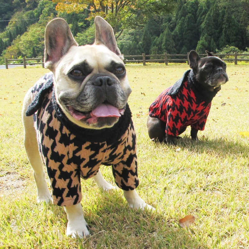 大柄千鳥のマフラージャケット（ピンクベージュ）【メール便不可