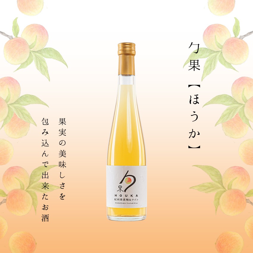 ワイン＆紀州南高梅（和歌山フルーツワイン）<br>375ml アルコール分7