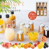 プレゼント フルーツ スイーツ ふみこ農園 ゼリー セット 詰め合わせ ギフト 果実のしずく（Ｃ）みかん すもも 白桃ゼリー、みかん 白桃 梅ジュース|送料無料