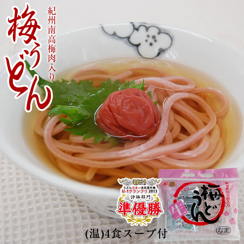 与え 南高梅梅肉入 紀州梅うどん（4食スープ付） (fy3)