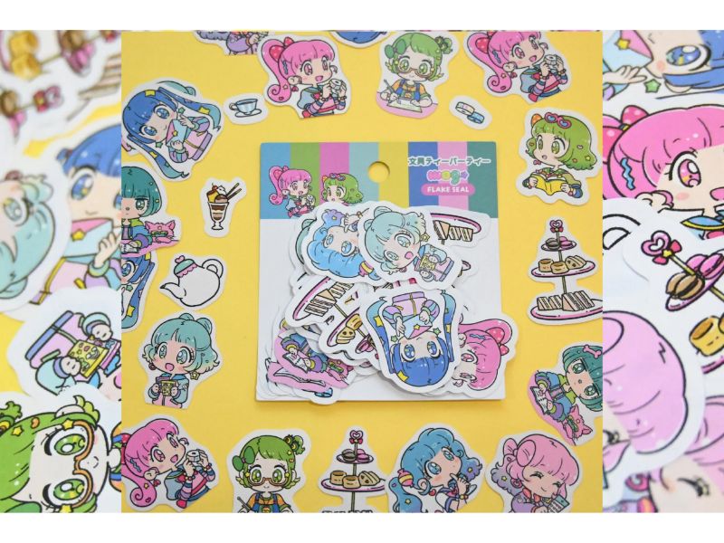 rainbowholic × mog 文具ティーパーティーフレークシール
