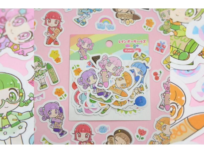 rainbowholic x mog レインボーガールズフレークシール