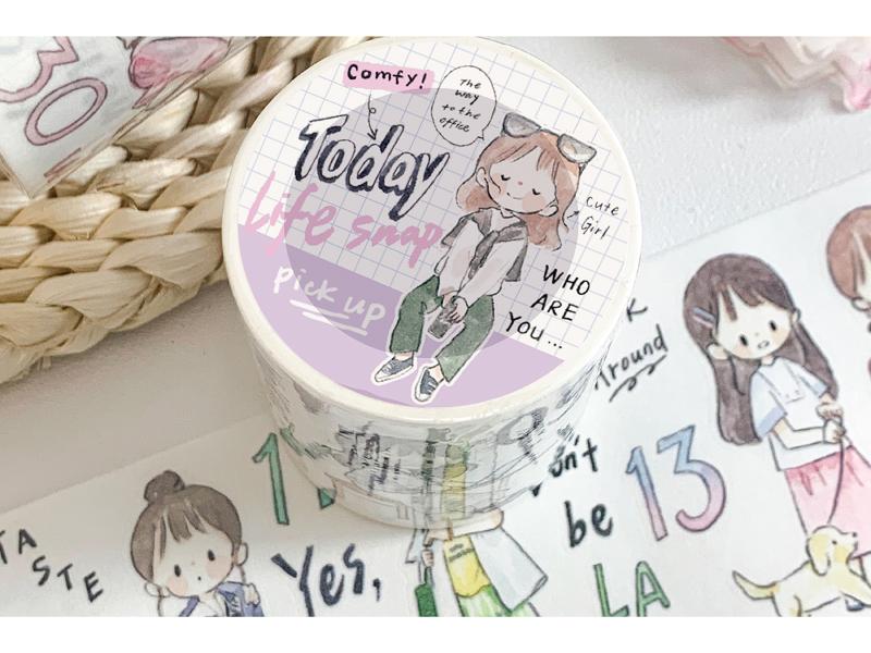 卓ちゃん マスキングテープ キスカット 毎日コーデ