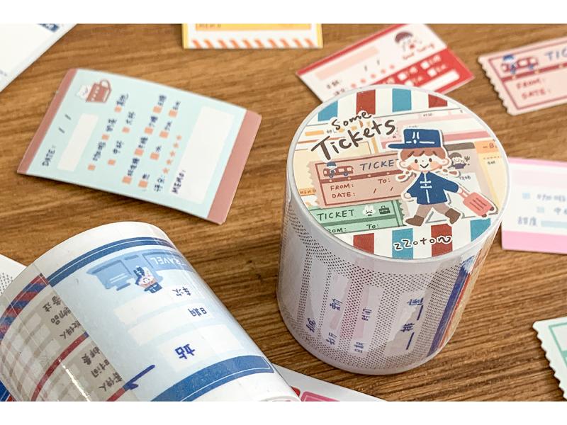 卓ちゃん 台紙付きマスキングテープ タイムチケット