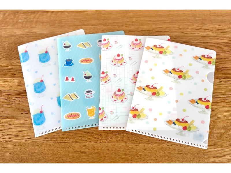 星燈社《イベント限定》2025秋冬新作クリアファイルミニ 喫茶シリーズ4柄コンプリートセット