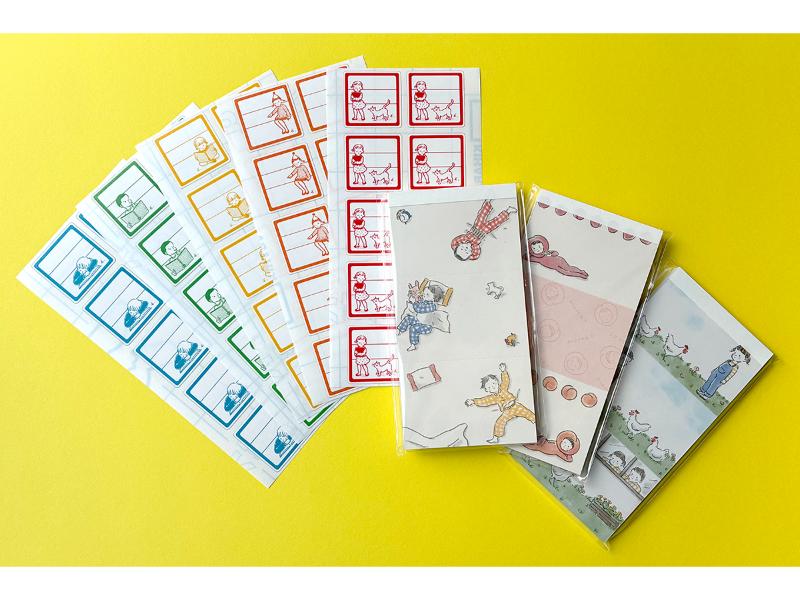 ますこえり早口ことばメモ3柄＋大型角丸ラベルセット