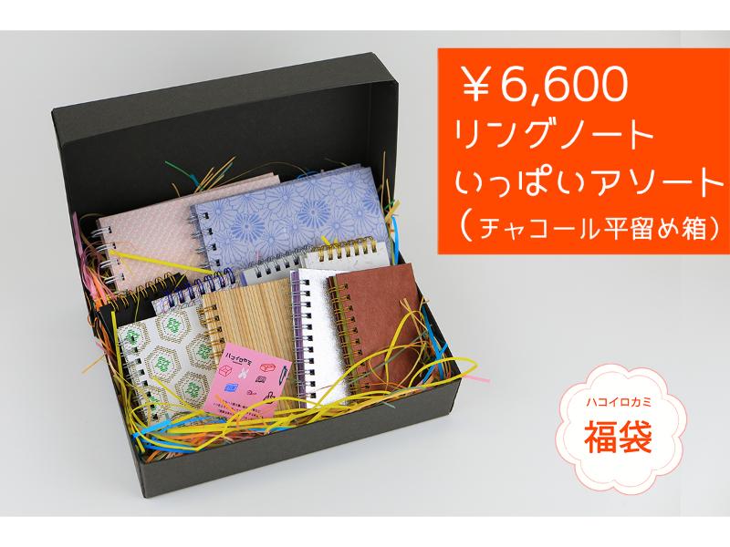 リングノートいっぱいアソート　チャコール平留箱