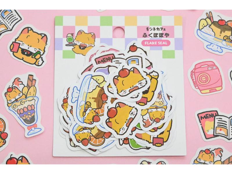 rainbowholic × fukupopoya キツネカフェフレークシール