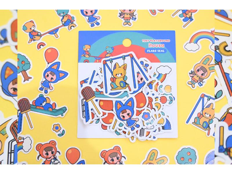 rainbowholic x itousa tiny play groundフレークシール