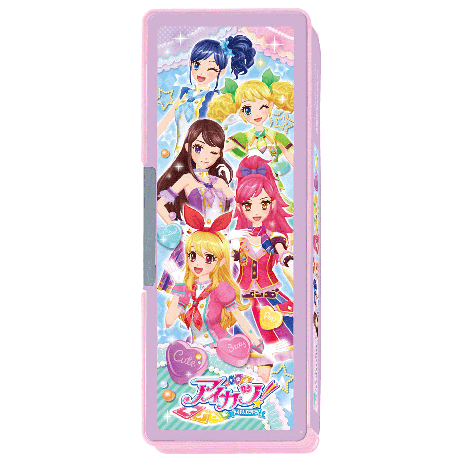 ☆2014年新入学アイテム☆　【キャラクターステーショナリー】　筆記具の収納に便利　アイカツ!　ホログラム筆入れ