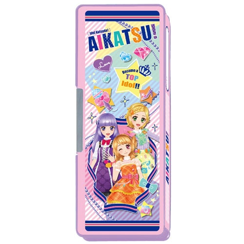 ☆2015年新入学アイテム☆　【キャラクターステーショナリー】　筆記具の収納に便利　アイカツ!　ホログラム筆入れ