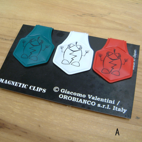 オロビアンコ　マスコット絵柄が付いたマグネットクリップ