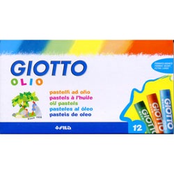 染み込むように紙に馴染むオイルパステル GIOTTO ジオットオリオ12色