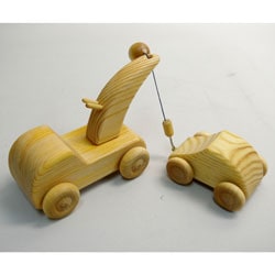デブレスカ 北欧のレッカー車 あたたかみのある木のインテリア プレゼント 誕生日 クリスマス キッズ ラッピング 木のおもちゃ