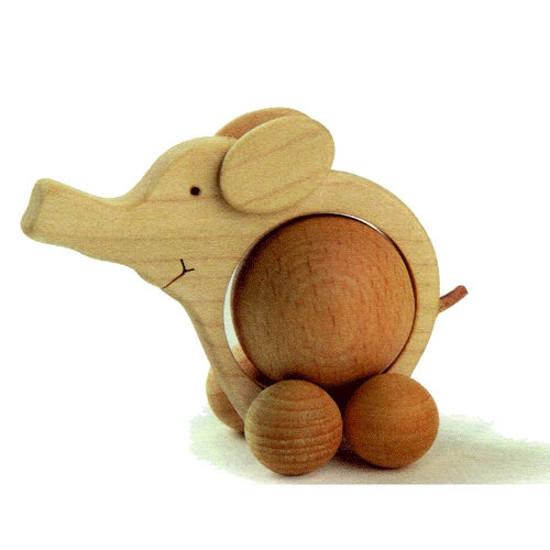 ドイツの森からやって来たかわいい動物たち 背負った玉をコロコロ転がして遊べます フィンクバイナー ころころアニマル・ゾウ