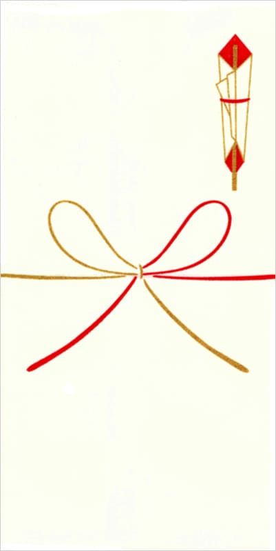 福井朝日堂　和紙の版画刷りによる祝儀袋・金封　御祝無地　蝶結び　FMB-632L