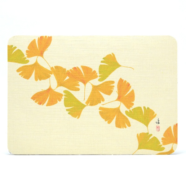 【ネコポス便可】新感覚。ふすま地を使ったマウスパッド〈基本柄〉1605 銀杏(イチョウ)