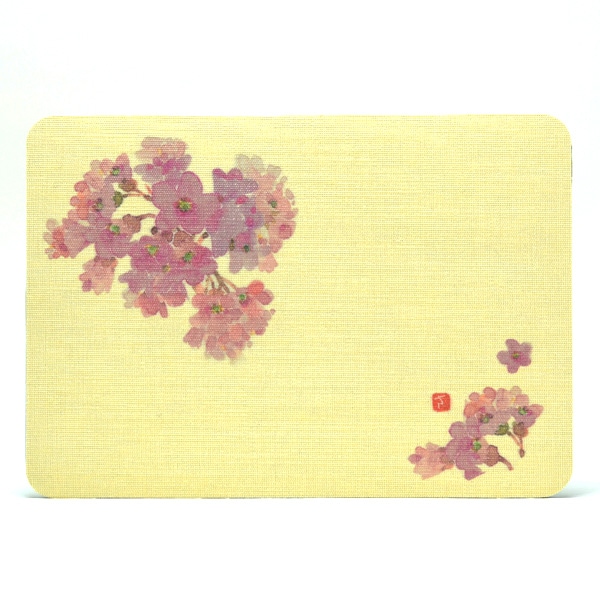 【ネコポス便可】新感覚。ふすま地を使ったマウスパッド〈基本柄〉1608 桜