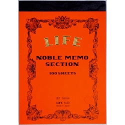 丈夫で上質な紙質を持った大人のための高級ノート　LIFE　B7ノーブルメモ 【方眼】