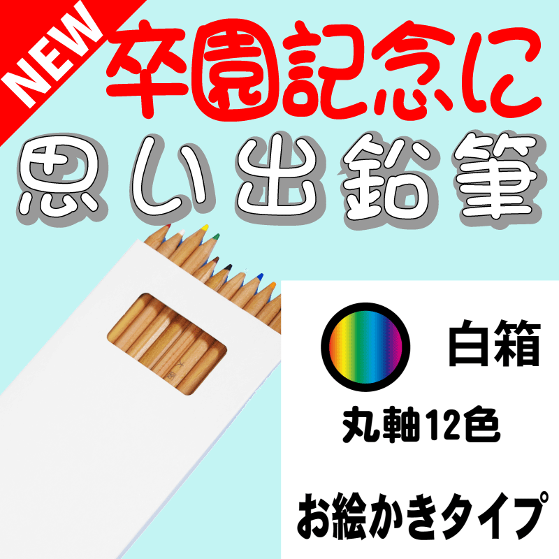 こんな鉛筆が欲しかった　思い出鉛筆　丸軸１２色鉛筆・お絵かきタイプ 卒園記念品 卒業記念品 名入れ 文具の森オリジナル プレゼント ギフト