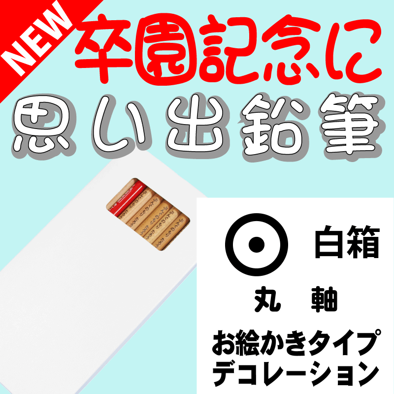 こんな鉛筆が欲しかった　思い出鉛筆　丸軸・お絵かきタイプ・デコレーション付き 卒園記念品 卒業記念品 名入れ 文具の森オリジナル プレゼント ギフト