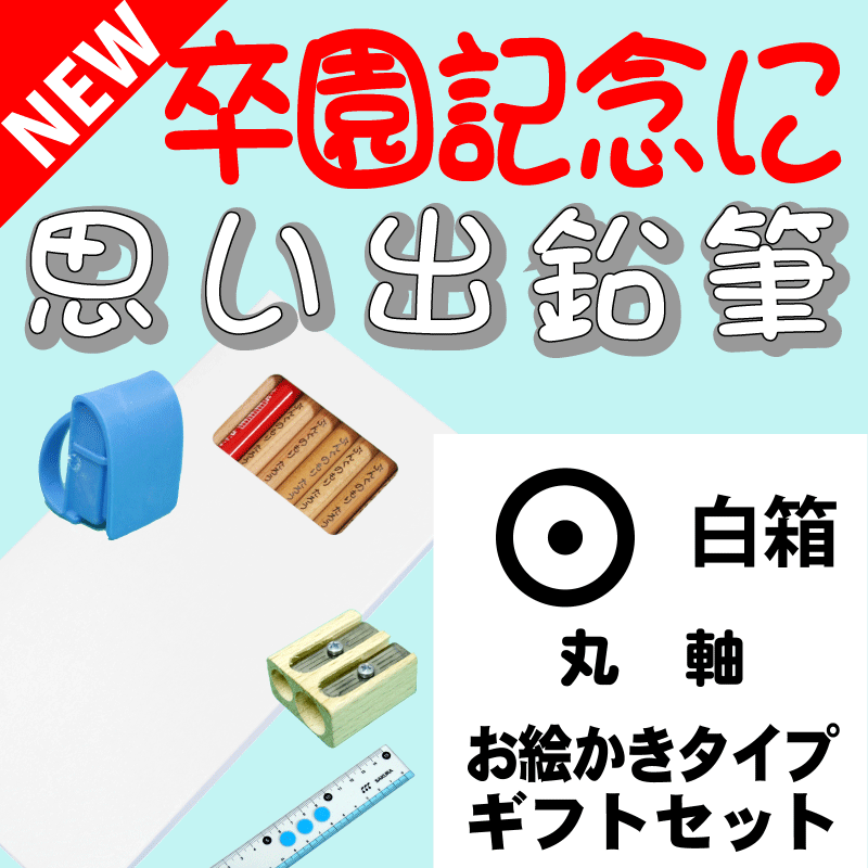 こんな鉛筆が欲しかった　思い出鉛筆　丸軸・お絵かきタイプ・ギフトセット 卒園記念品 卒業記念品 名入れ 文具の森オリジナル プレゼント ギフト