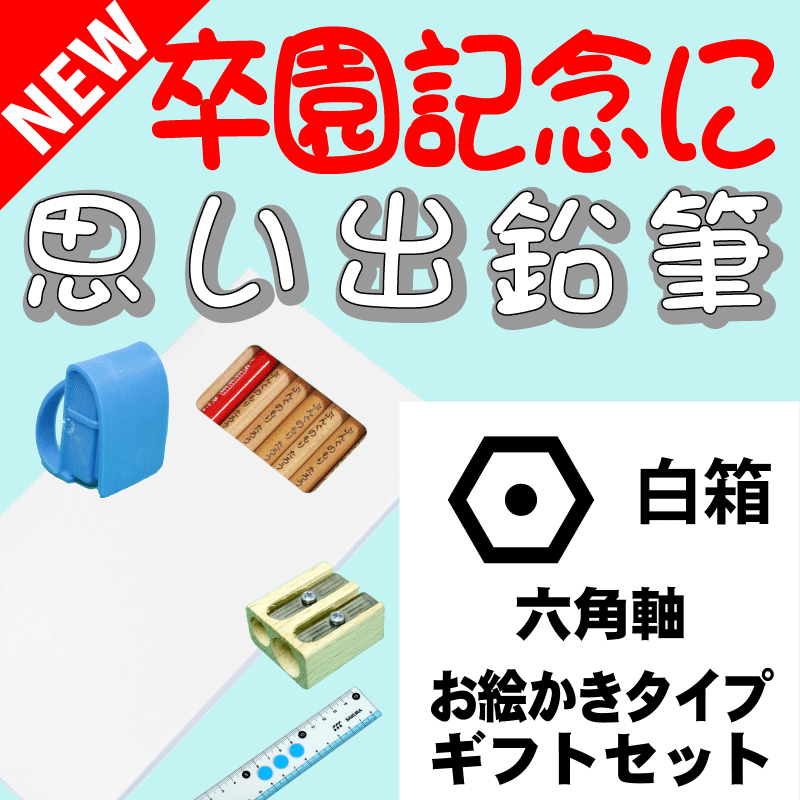 こんな鉛筆が欲しかった　思い出鉛筆　六角軸・お絵かきタイプ・ギフトセット 卒園記念品 卒業記念品 名入れ 文具の森オリジナル プレゼント ギフト