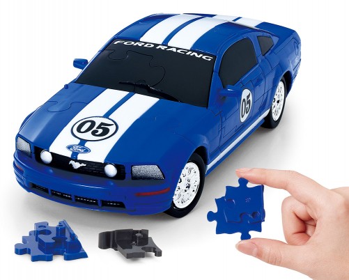 ピースを組み上げるとリアルな名車が完成する立体ジグソー　ビバリー　カーパズル3D　マスタング/FR500C