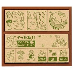 様々なシーンに役立つ大・中・小の3サイズのスタンプセット　ビバリー　木製ごほうびスタンプ　となりのトトロ2