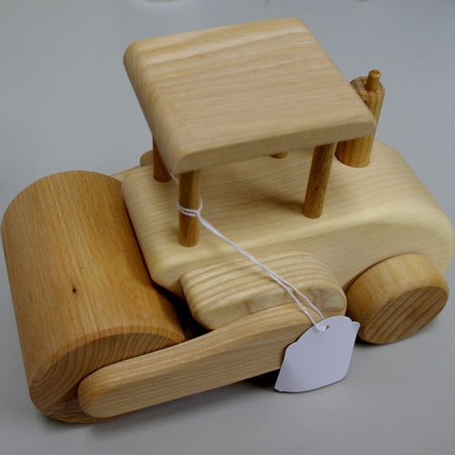 ロードローラー 木製 乗り物 工事車両 インテリア プレゼント 誕生日 クリスマス キッズ ラッピング 木のおもちゃ