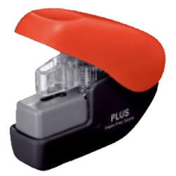 コンパクトで大人も子供も使いやすい針を使わないホッチキス　プラス　ペーパークリンチミニ（4枚綴じ）