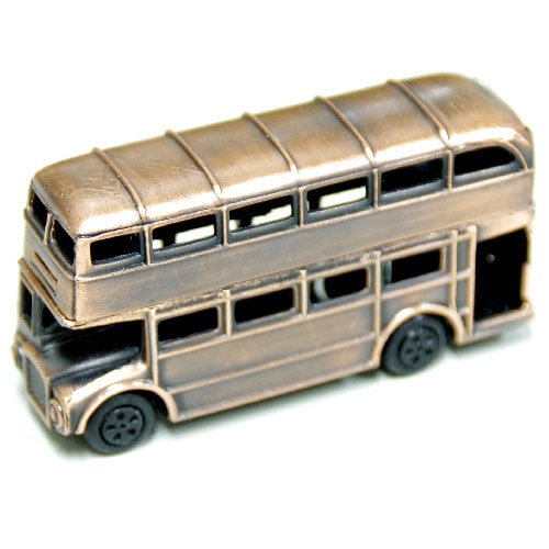 アンティーク鉛筆削り ロンドンバス(ダブルデッカー) ミニシャープナー レトロ コレクション プチギフト 文房具 プレゼント 置物