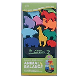 積み上げてバランスを取り、机の上の世界が広がる　シード　アニマルバランス動物園ケシゴム