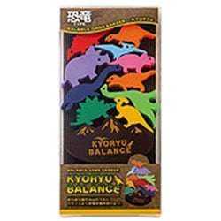 積み上げてバランスを取り、机の上の世界が広がる　シード　恐竜バランスケシゴム