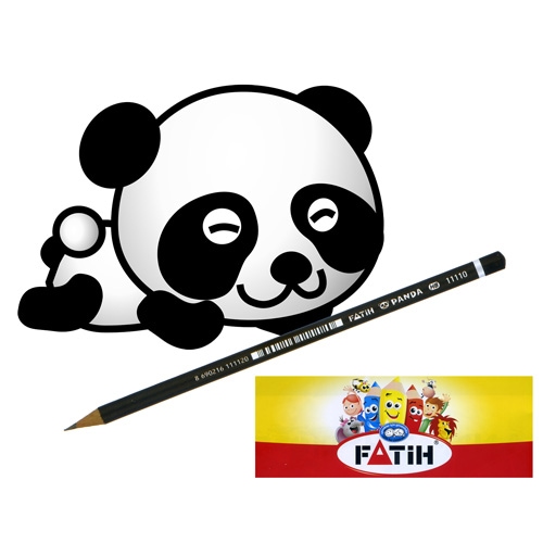 トルコの筆記具メーカー「PENSAN」☆ キュートなパンダがプリントされたかわいい鉛筆 パンダ鉛筆HB 12本1帯