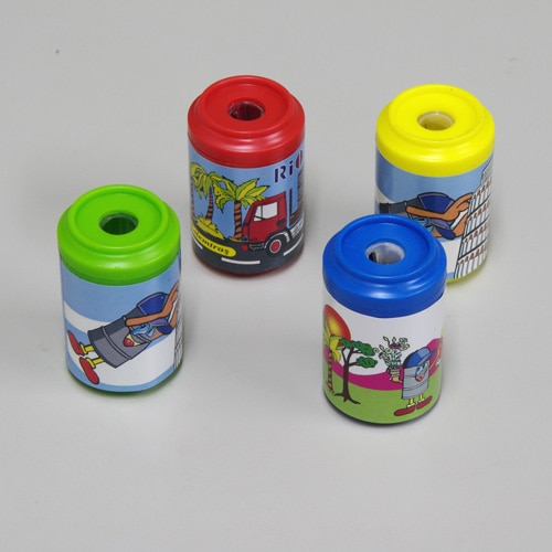 トルコの筆記具メーカー「PENSAN」☆ カラフルな色合いにコロコロしたデザイン 絵柄も楽しいです♪　リオ バレールシャープナー