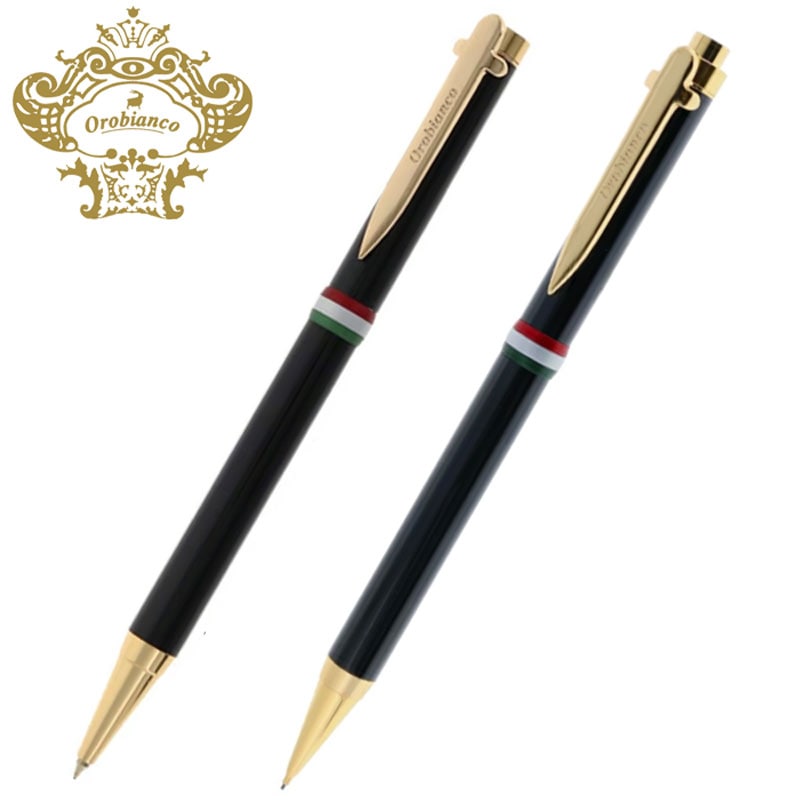 オロビアンコ ラ・スクリヴェリア ボールペン・シャープペンシル ゴールド 2本セット 高級品 名入れ オシャレ プレゼント お祝い イタリア