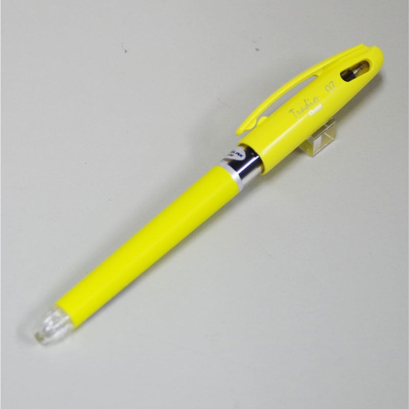 フランスからのオシャレなアイテム★ KITERA×ぺんてる エナージェル・トラディオ ゲルボールペン イエロー