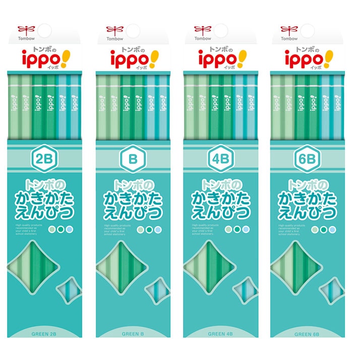 トンボ鉛筆 ippo!かきかた鉛筆プレーンミント 1ダースセット