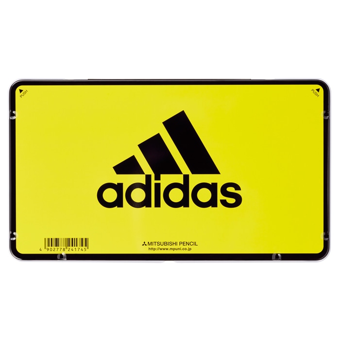 2019年新入学アイテム 【名入れ無料】三菱鉛筆 adidas黄黒 色鉛筆12色