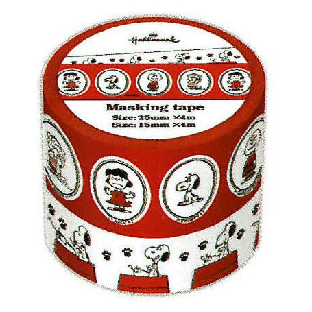 ホールマーク スヌーピー マスキングテープ SNフレーム 2サイズ