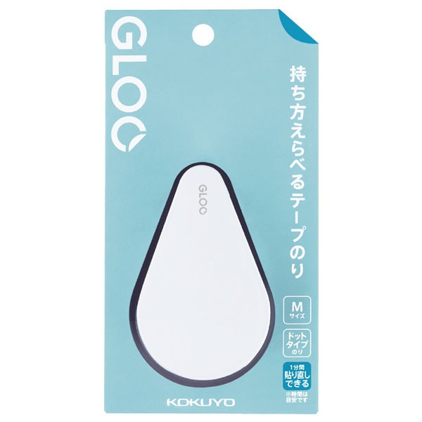 タ-GM402-08 コクヨ GLOO テープのり 貼り直しができる 本体 Mサイズ 弱粘着 持ち方えらべるテープのり ドットタイプ 記念品 ノベルティ