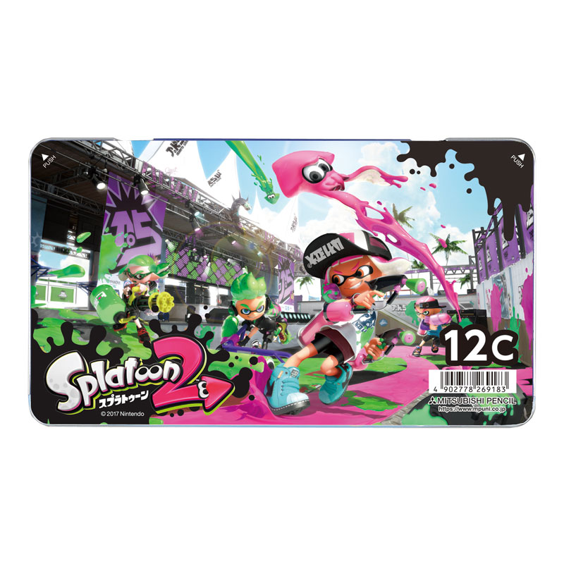 三菱鉛筆 スプラトゥーン2 色鉛筆 12色 880級 2021年 新入学 名入れ無料 祝い 日本製 ギフト プレゼント