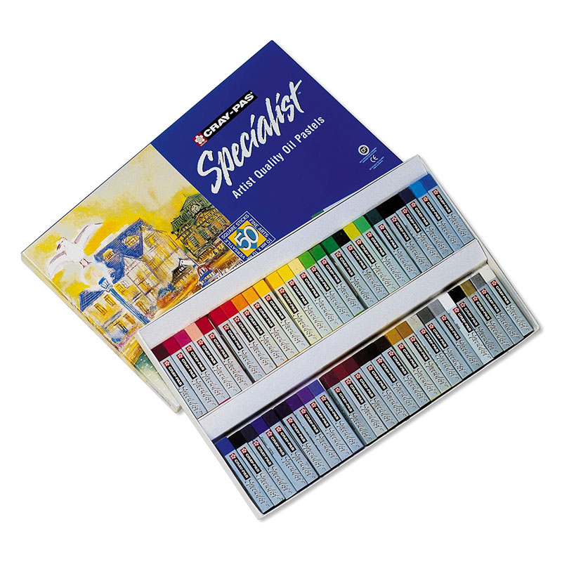 サクラクレパス クレパス スペシャリスト 50色 専門家 画材 高級顔料 角型 プレゼント 美術
