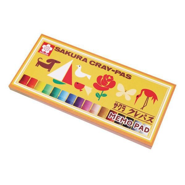 サクラクレパス 限定 100周年記念 サクラデザイン メモパッド クレパス柄 アニバーサリー プレゼント お祝い メモ帳