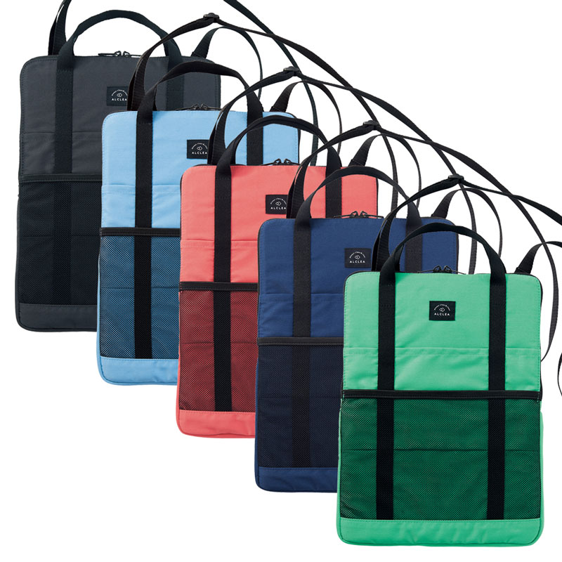 LIHIT LAB ＡＬＣＬＥＡ モバイルポーチ Lサイズ 抗菌・抗ウイルス素材 タブレットケース PCケース 整理整頓 感染予防 清潔 テレワーク プレゼント