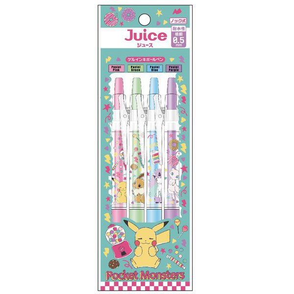 ショウワノート ポケットモンスター JUICE 4色セット ゲルインキ