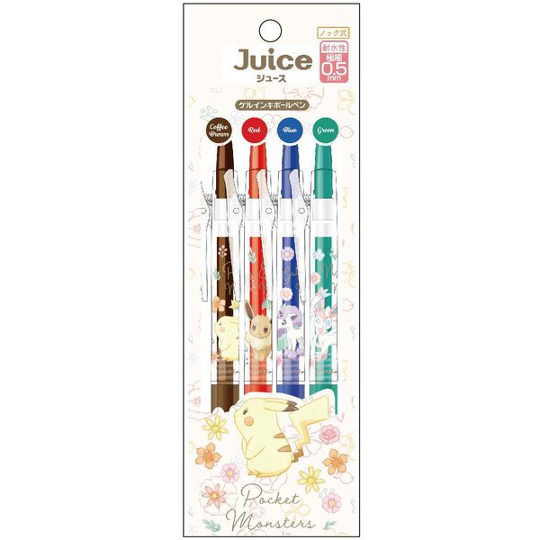 ショウワノート ポケットモンスター JUICE 4色セット ゲルインキ