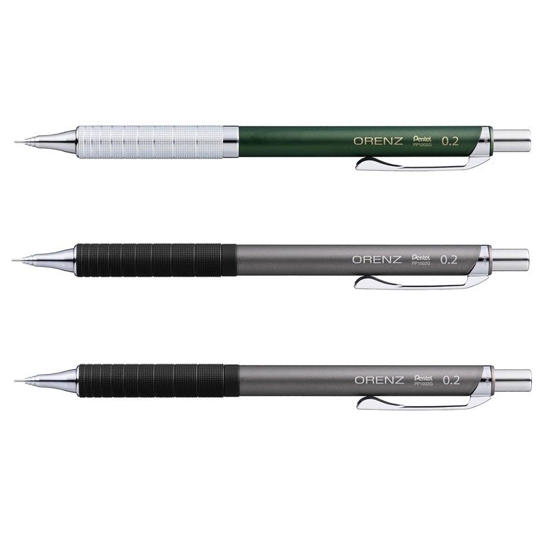 ぺんてる オレンズ ORENZ メタルグリップ 0.2 芯が折れない ストレスフリー シャープペンシル 名入れ 製図 筆記 プレゼント